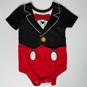 Disney Baby Mickey Mouse Tuxedo Bodysuit 6–9 Months Black Red